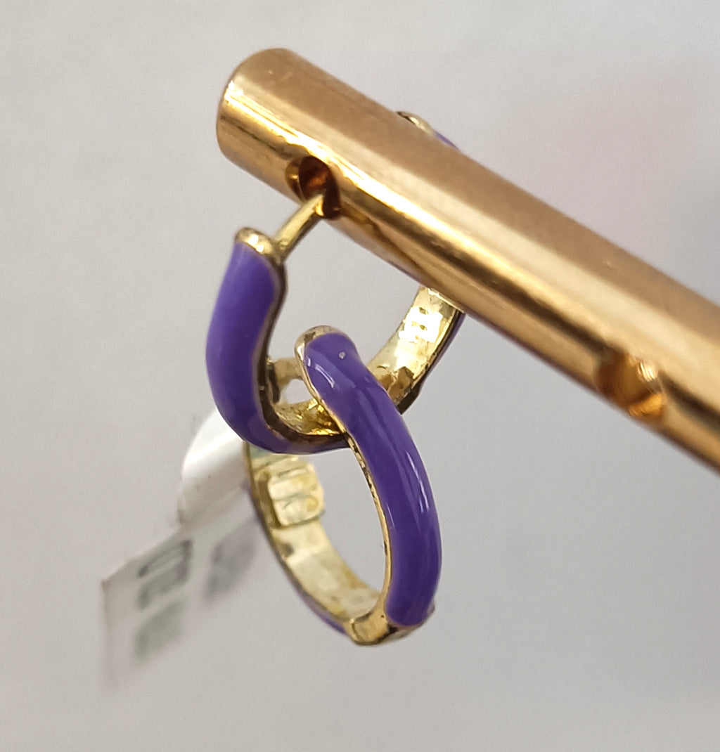 ORECCHINI BIMBA IN ARGENTO COLORATO 925 CHICCHE VERE