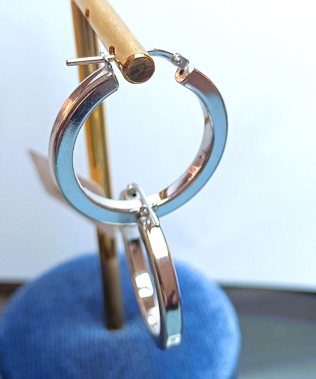 CAMPANELLE SQUADRATE IN ARGENTO 925