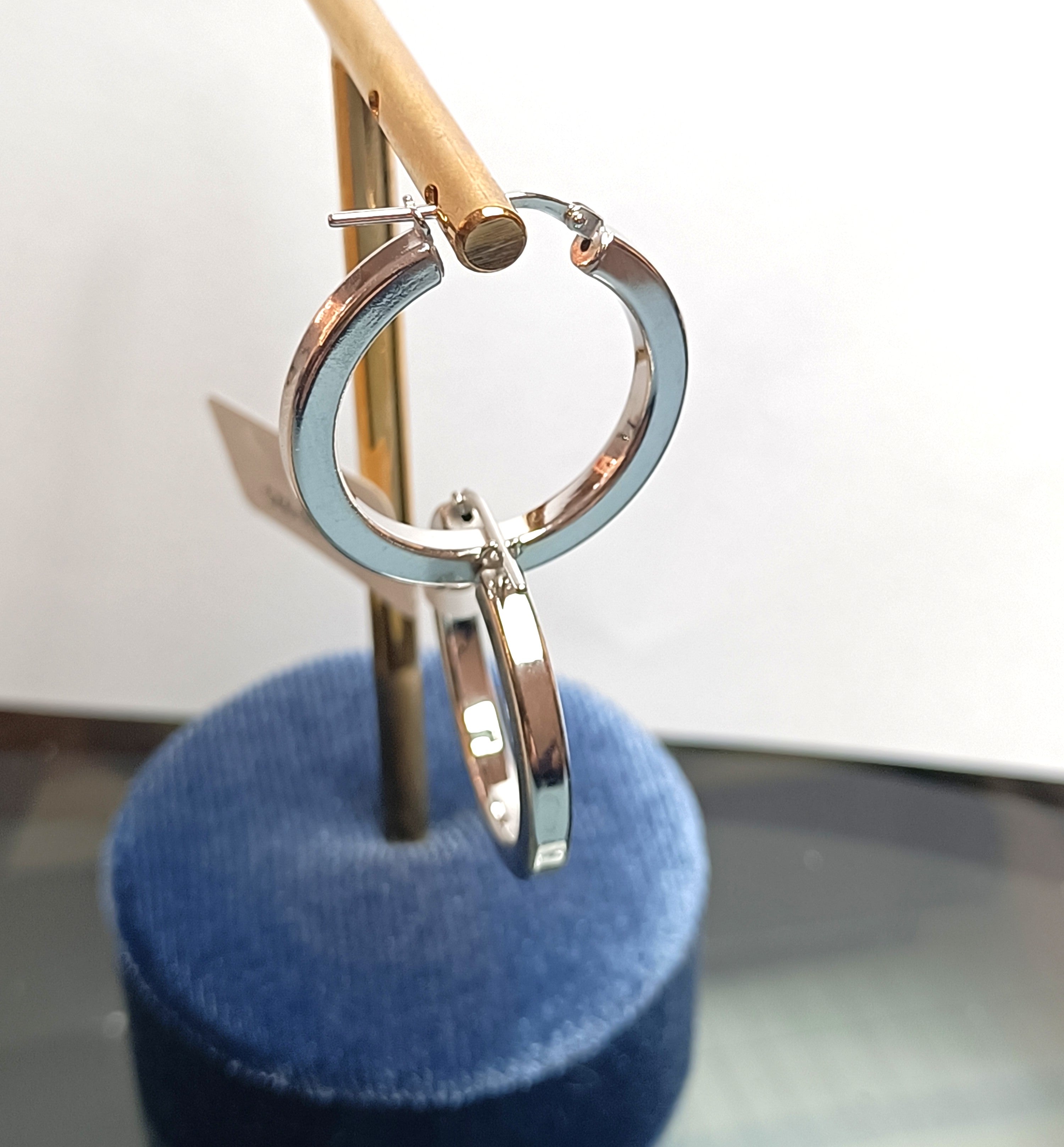 CAMPANELLE SQUADRATE IN ARGENTO 925