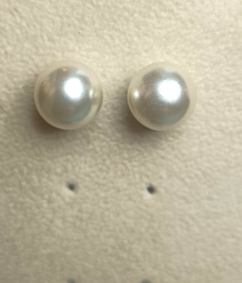 ORECCHINI IN ARGENTO 925 CON PERLE SINTETICHE MM 11