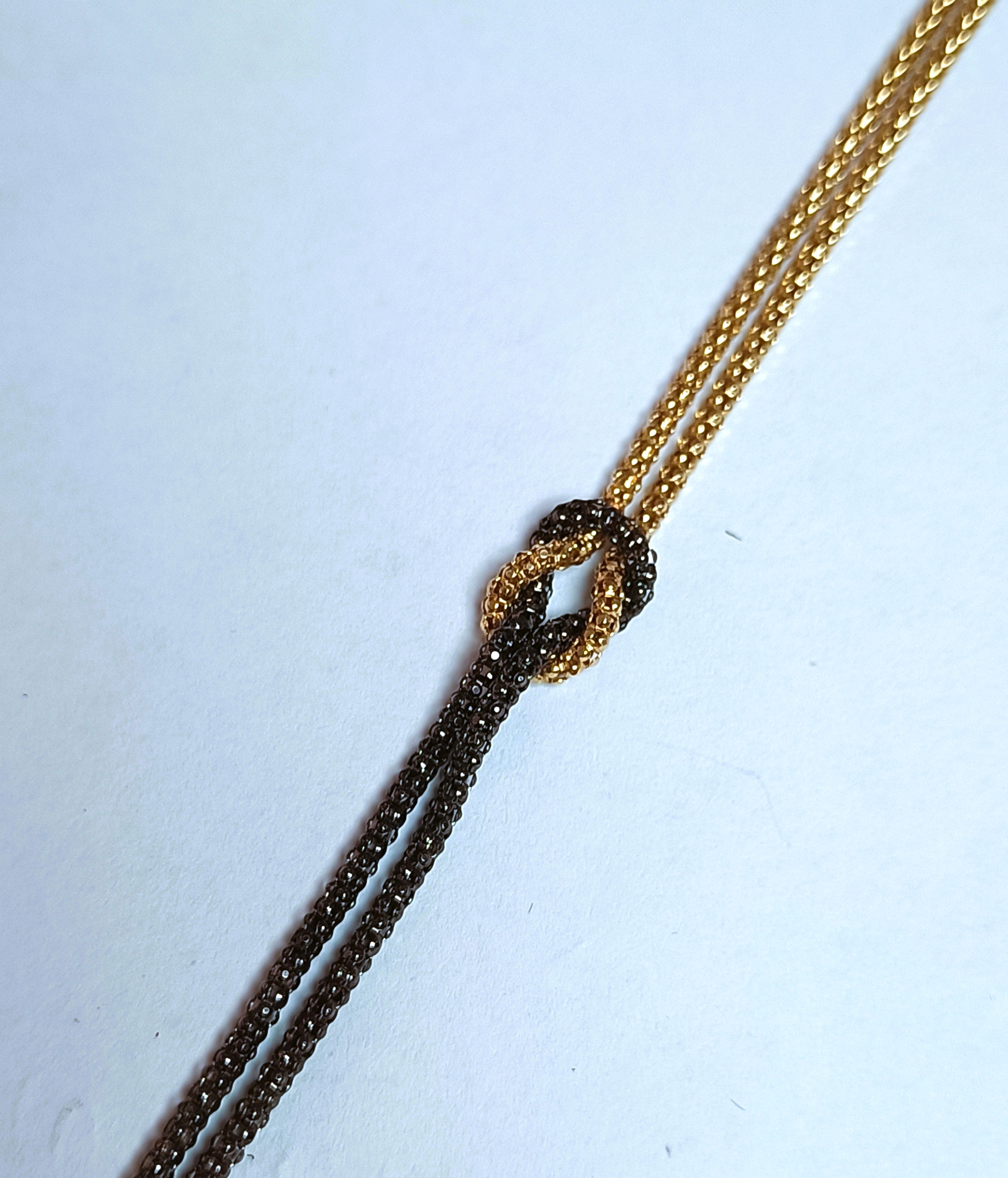 BRACCIALE BRUNITO E PLACCATO ORO IN ARGENTO 925