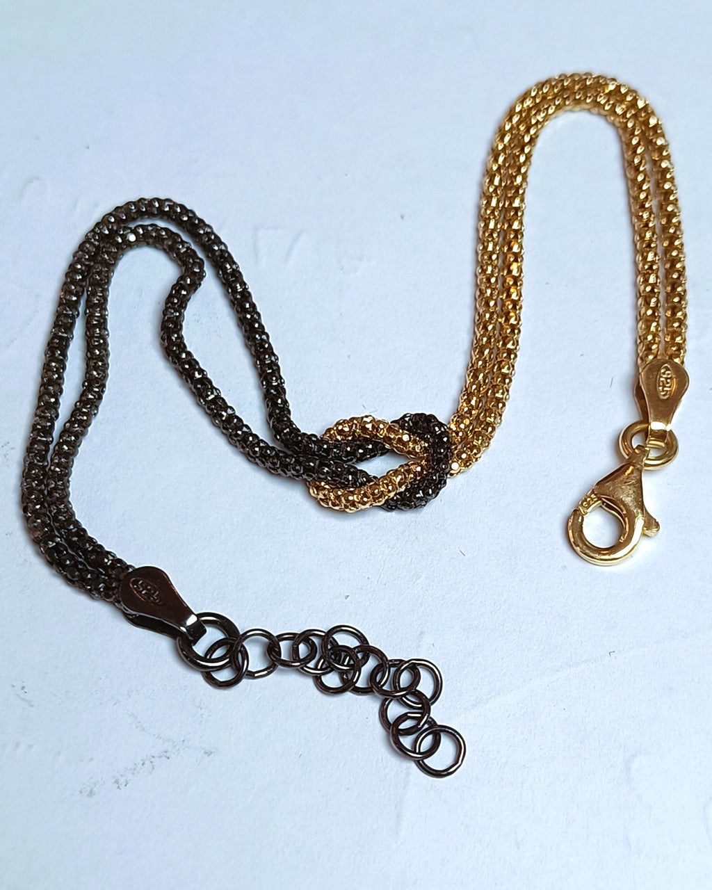 BRACCIALE BRUNITO E PLACCATO ORO IN ARGENTO 925