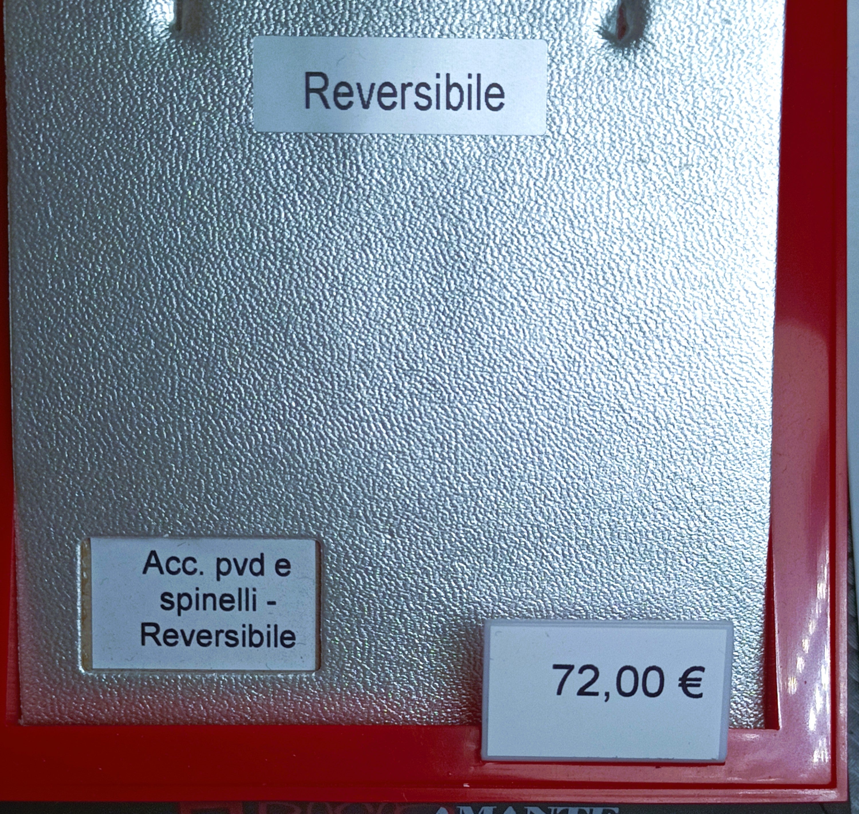 COLLANA ACCIAIO ANALLERGICO "ROSSO AMANTE" CROCEFISSO REVERSIBILE