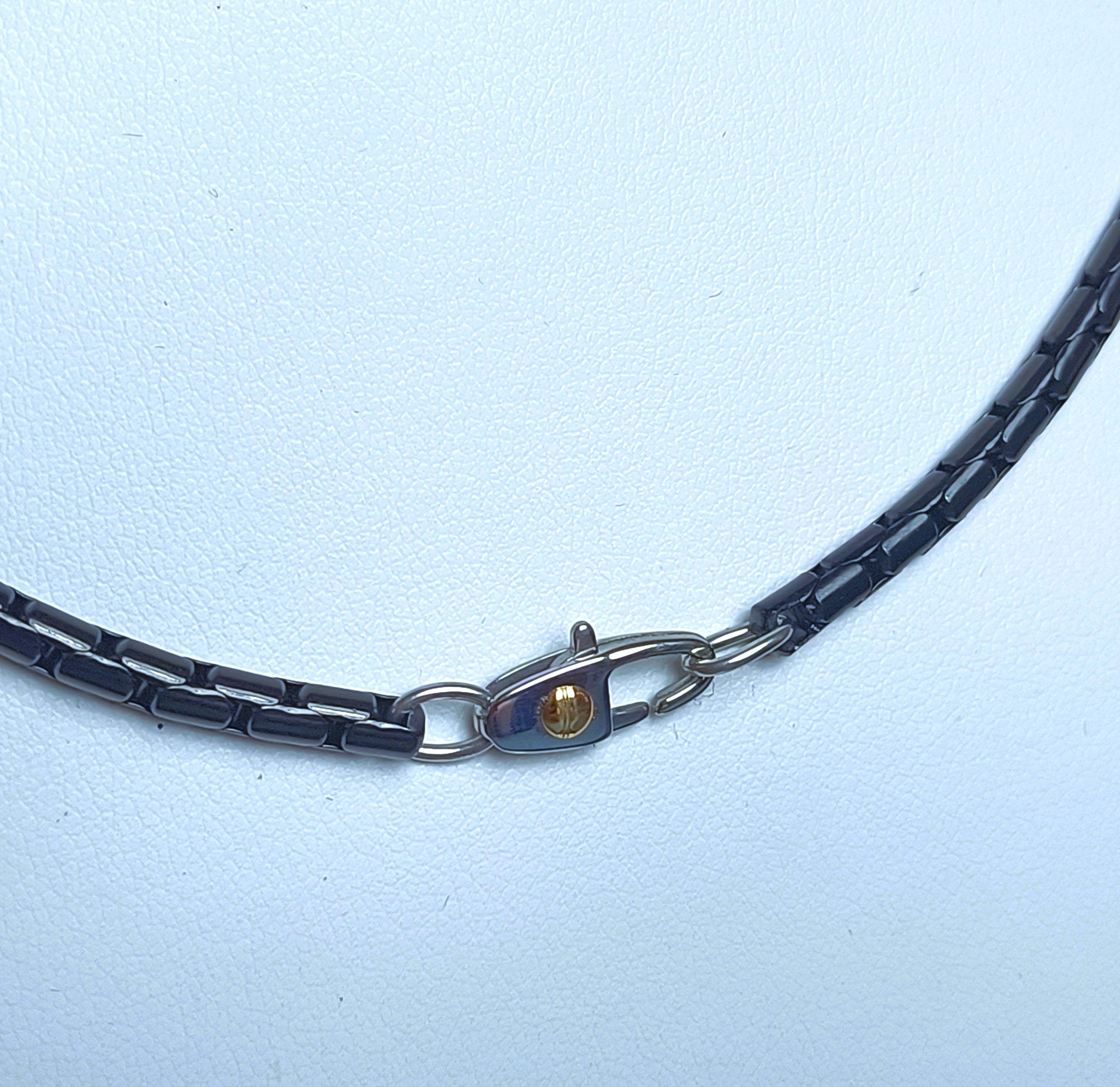 COLLANA IN ACCIAIO ANALLERGICO "ROSSO AMANTE " ED ORO 18KT