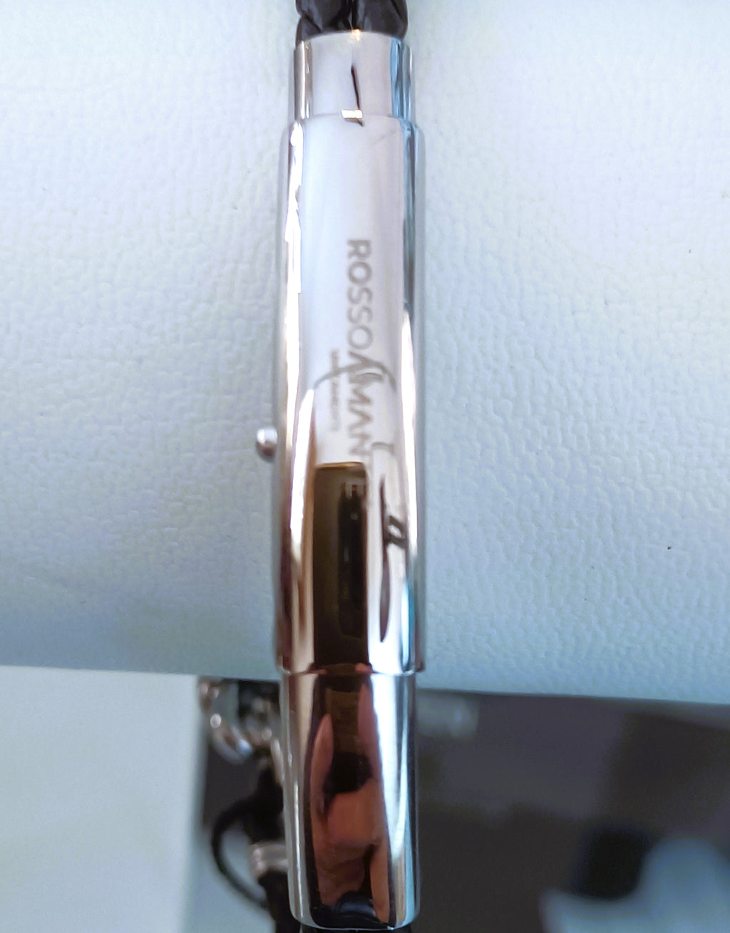 BRACCIALE ACCIAIO "ROSSO AMANTE" NODINI  E PELLE