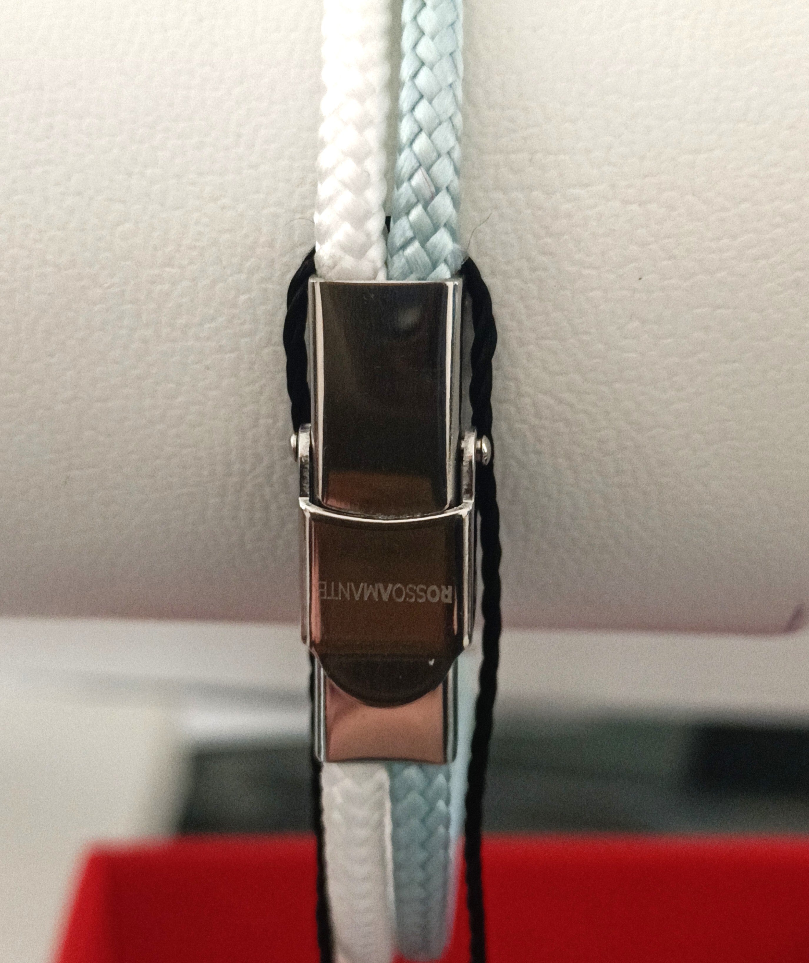 BRACCIALE IN ACCIAIO "ROSSO AMANTE" E CORDINA NAUTICA