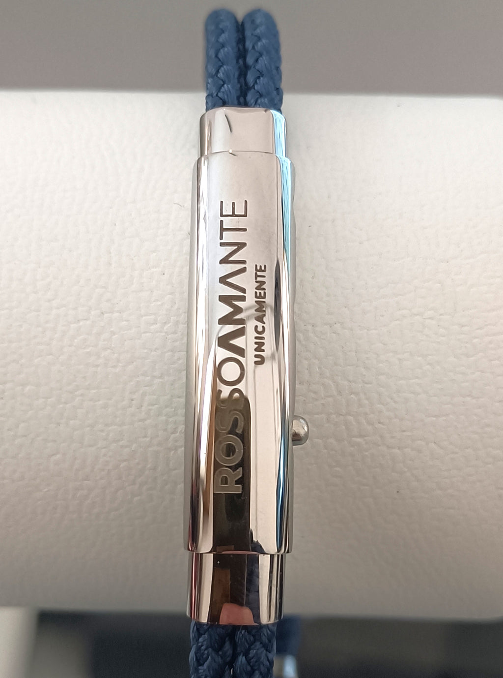 BRACCIALE ANALLERGICO "ROSSO AMANTE" ANCORA CORDA NAUTICA E SPINELLI BLU