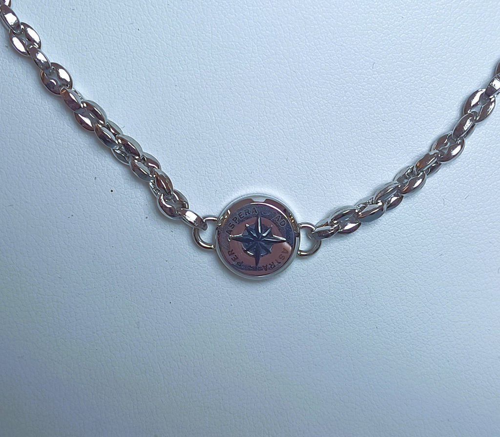 COLLANA IN ACCIAIO ANALLERGICO "ROSSO AMANTE" ROSA DEI VENTI