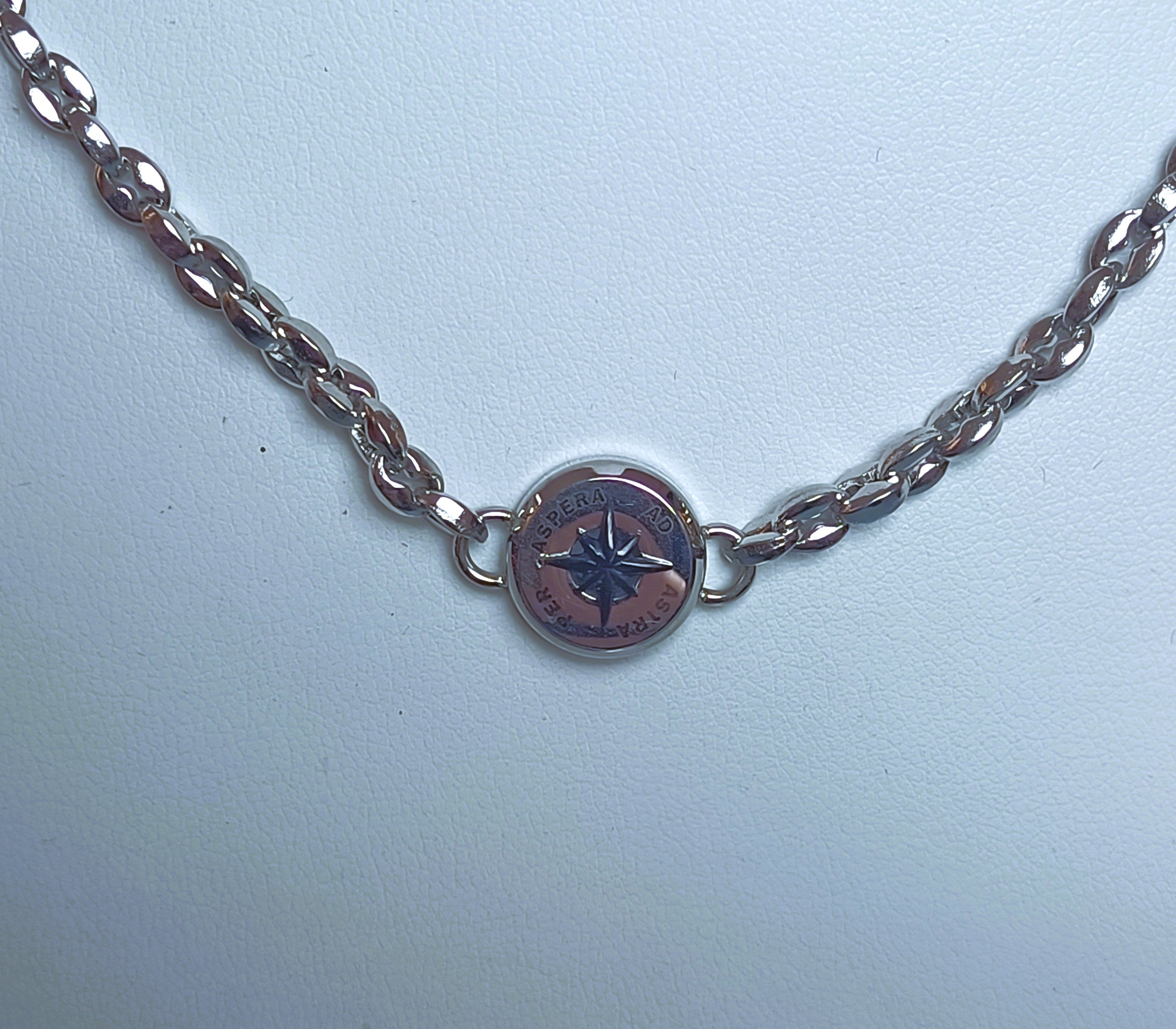 COLLANA IN ACCIAIO ANALLERGICO "ROSSO AMANTE" ROSA DEI VENTI