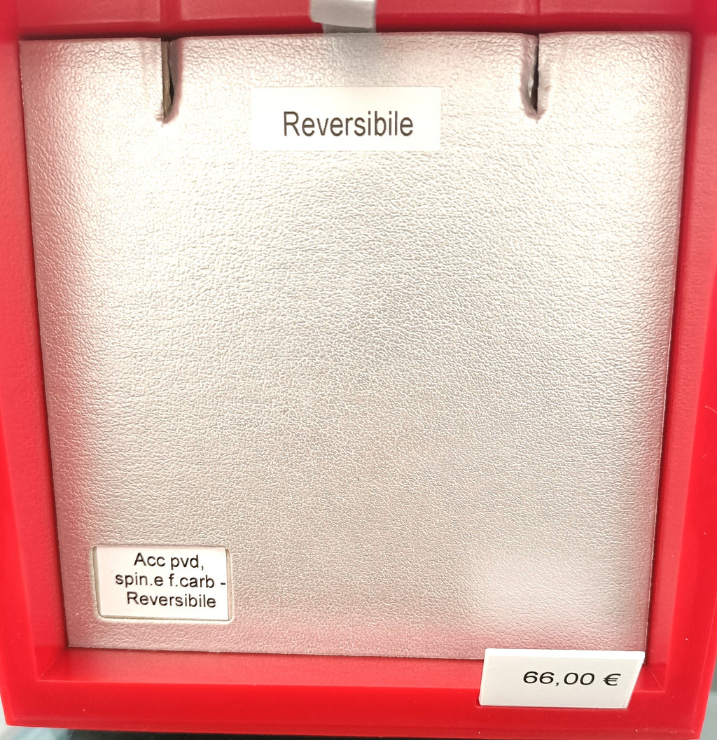 COLLANA CON CROCEFISSO REVERSIBILE IN ACCIAIO "ROSSO AMANTE "