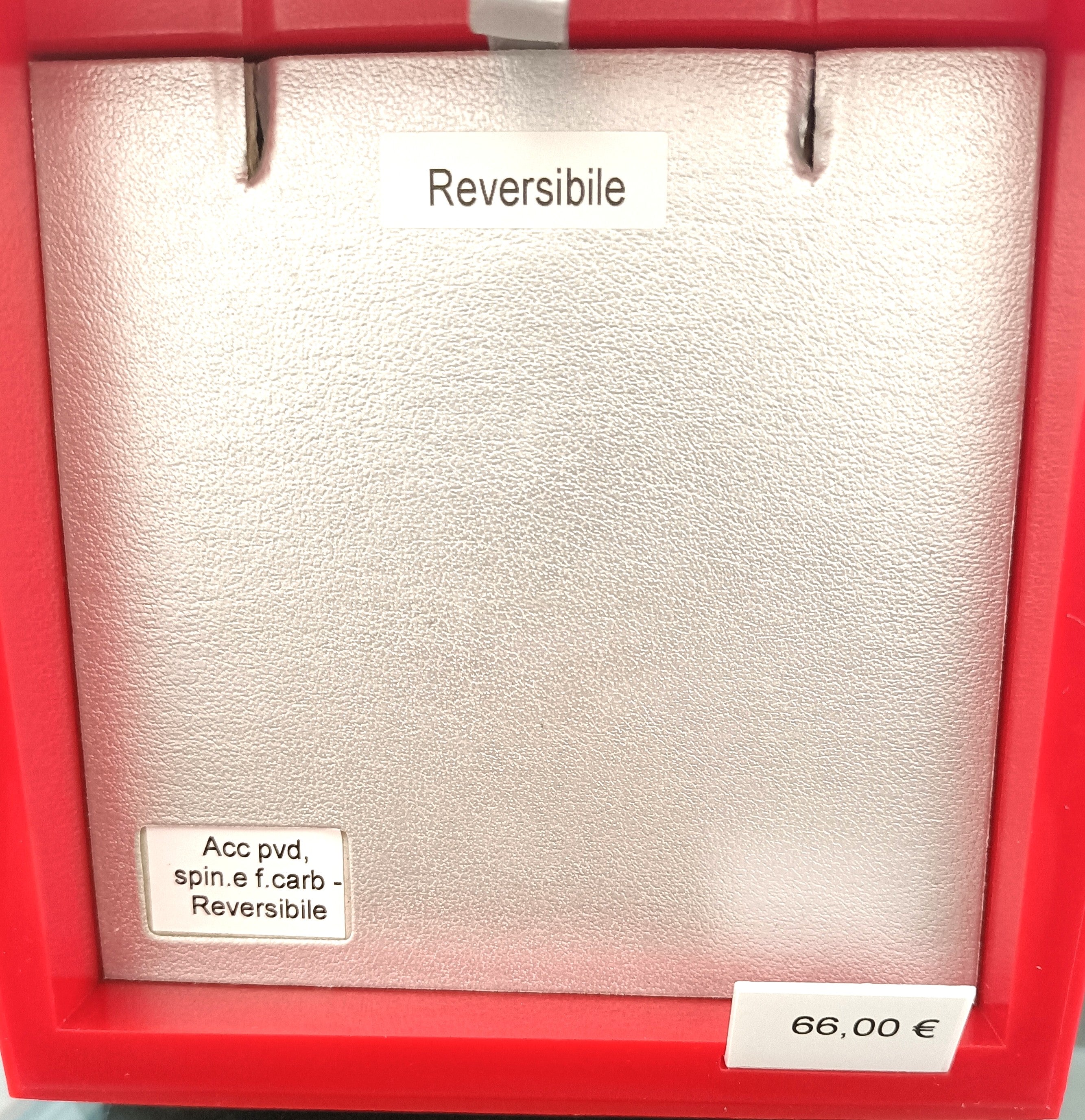 COLLANA CON CROCEFISSO REVERSIBILE IN ACCIAIO "ROSSO AMANTE "