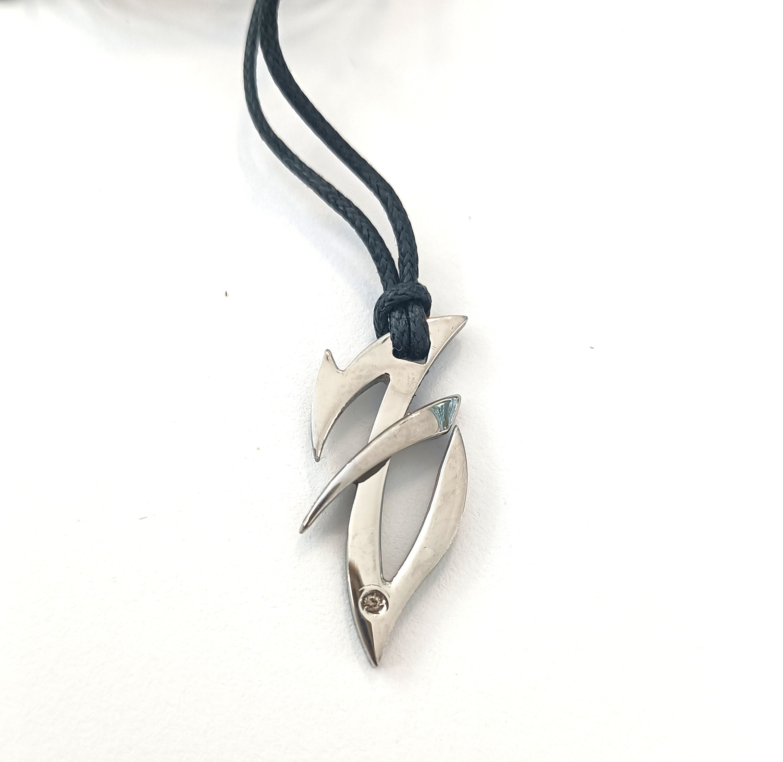 COLLINI IN ACCIAIO  ANALLERGICO CON DIAMANTINO NATURALE