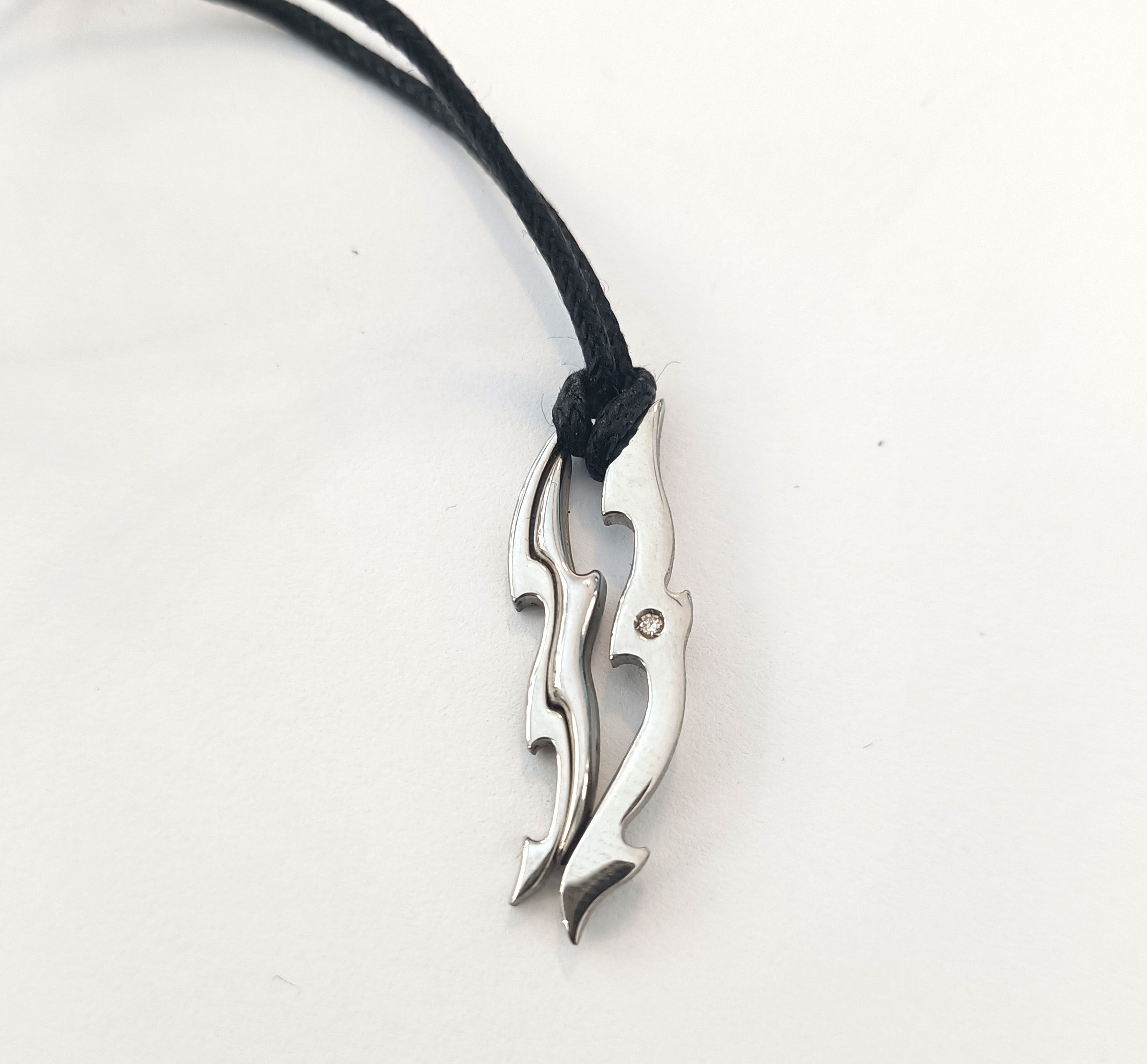 COLLINI IN ACCIAIO  ANALLERGICO CON DIAMANTINO NATURALE