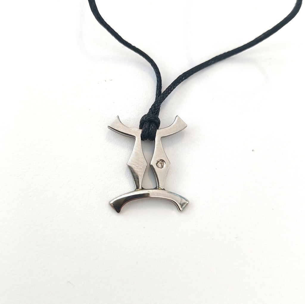 COLLINI IN ACCIAIO  ANALLERGICO CON DIAMANTINO NATURALE