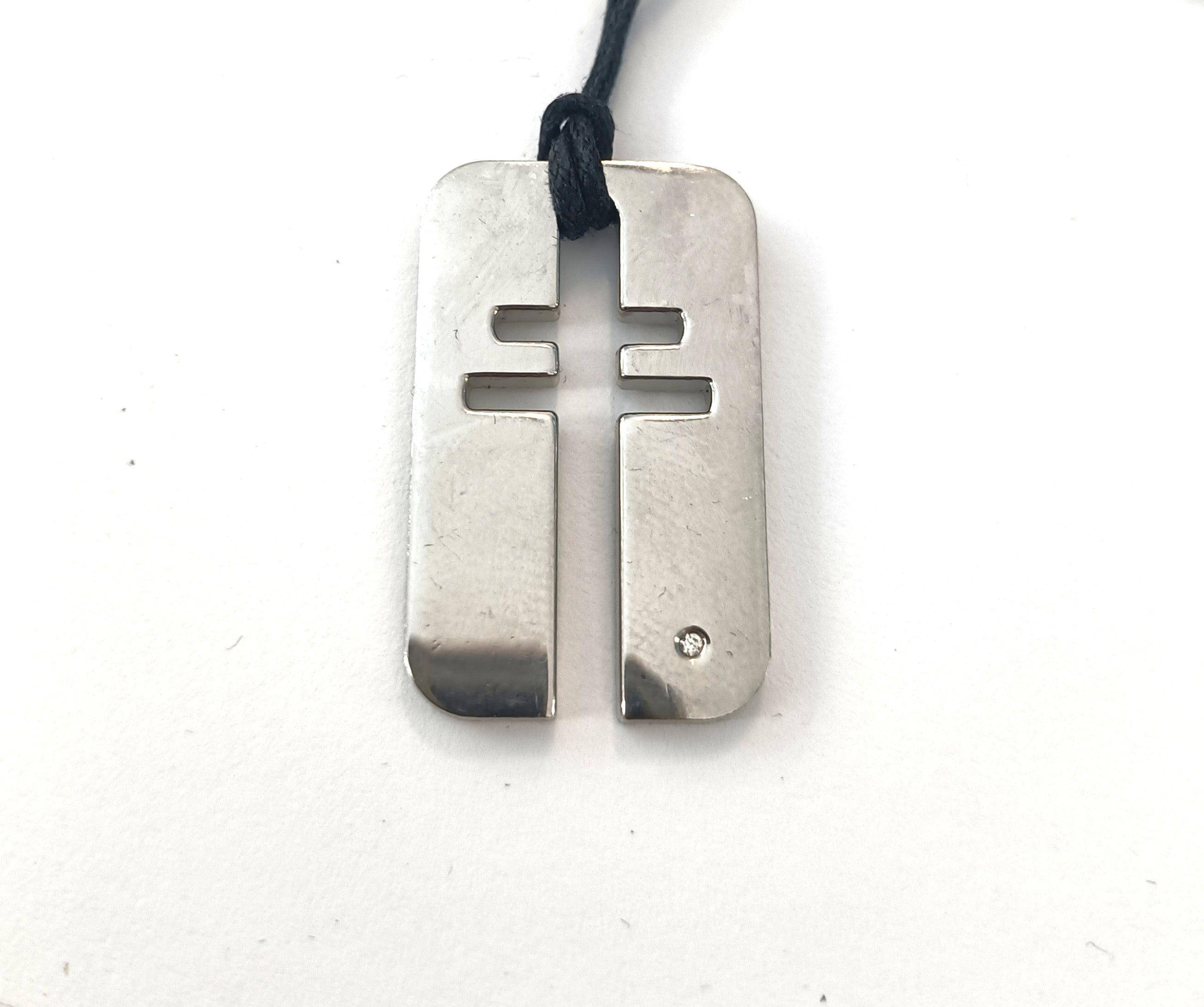 COLLINI IN ACCIAIO  ANALLERGICO CON DIAMANTINO NATURALE