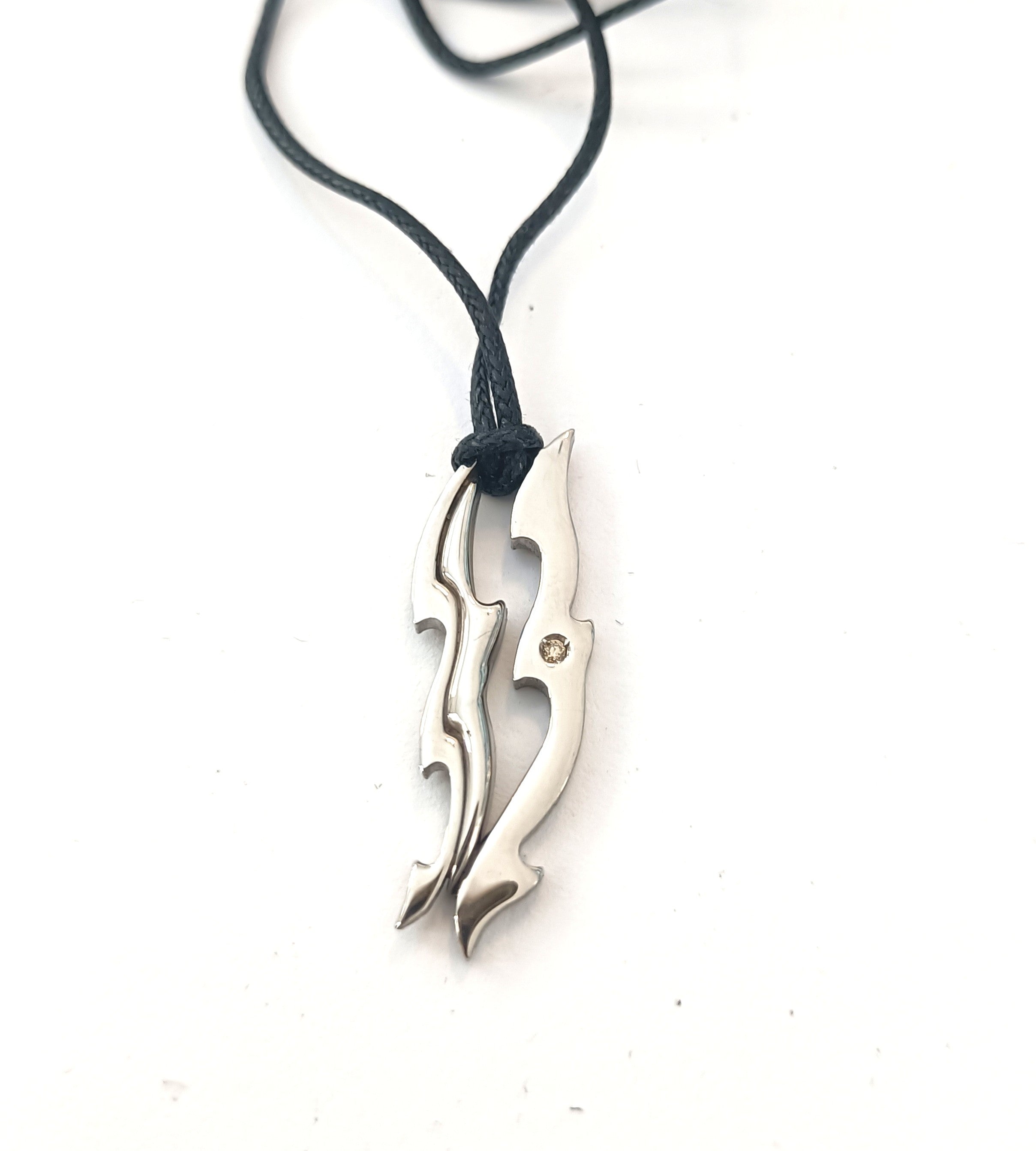 COLLINI IN ACCIAIO  ANALLERGICO CON DIAMANTINO NATURALE