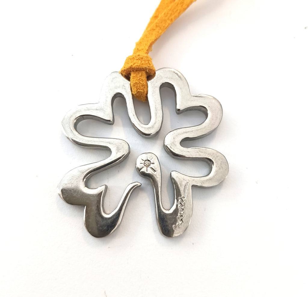 COLLINI IN ACCIAIO  ANALLERGICO CON DIAMANTINO NATURALE