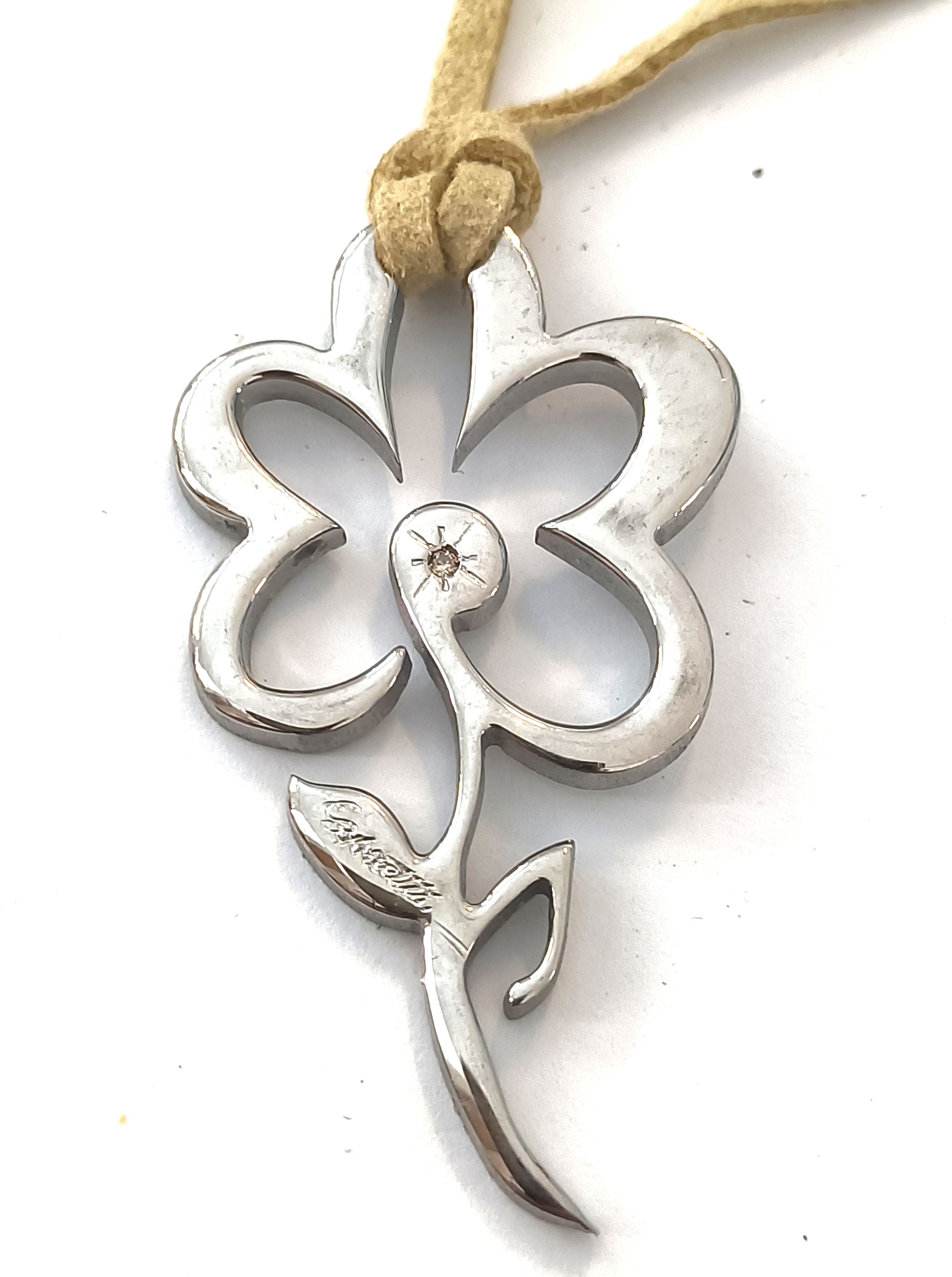 COLLINI IN ACCIAIO  ANALLERGICO CON DIAMANTINO NATURALE