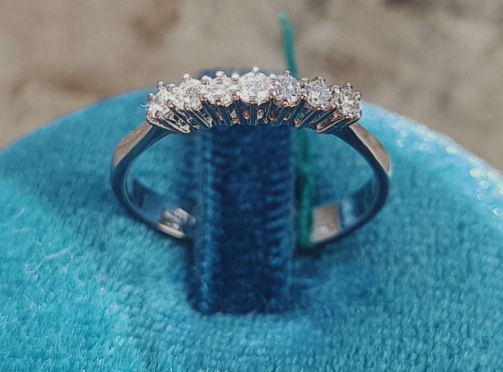 ANELLO VERETTA DIAMANTI NATURALI KT 0,21 G COLOR VS1