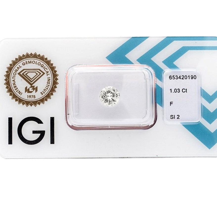 DIAMANTE NATURALE DA COLLEZIONE O PER SOLITARIO KT 1,03 CERTIFICATO I.G.I