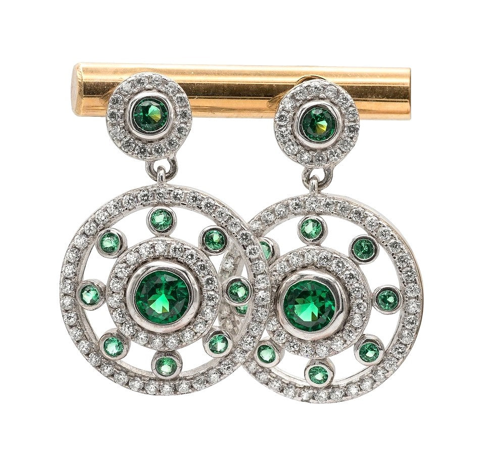 ORECCHINI IN ARGENTO 925 CON ZIRCONI VERDI MOLTO LUMINESCENTI